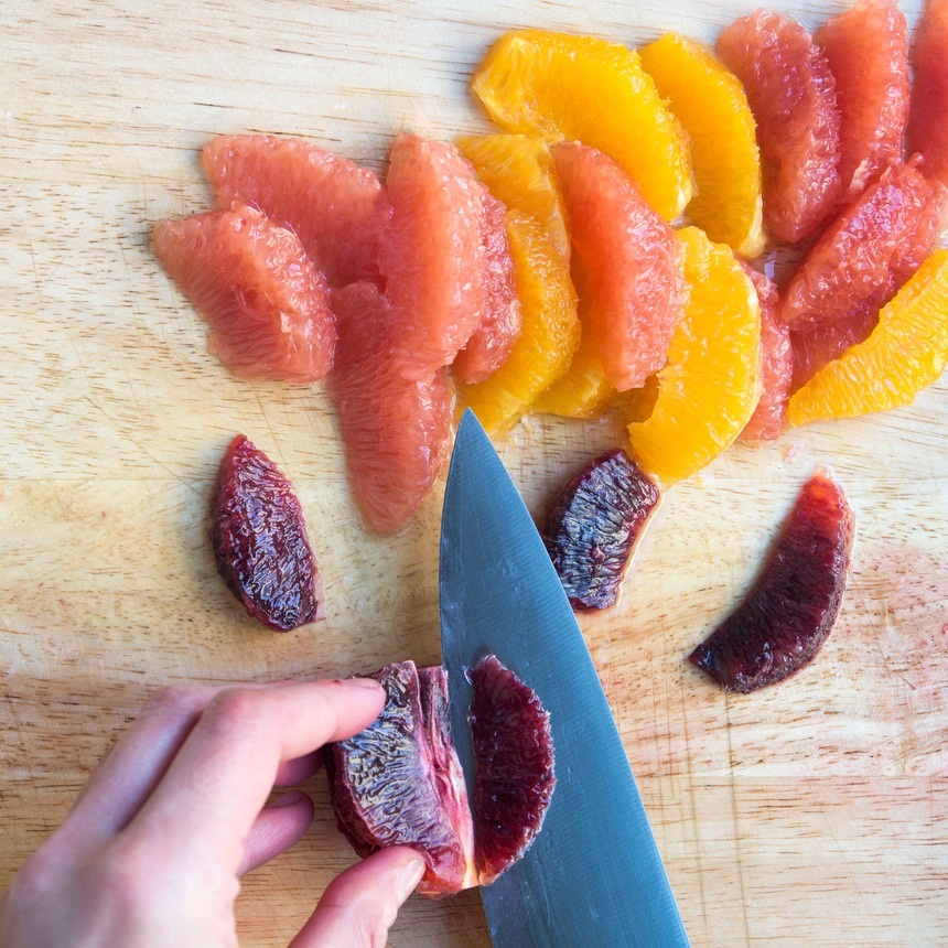 peel and section grapefruit