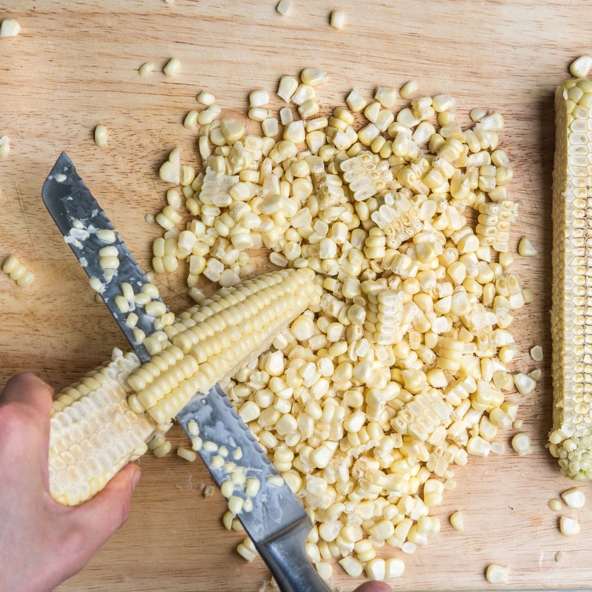 remove corn kernels