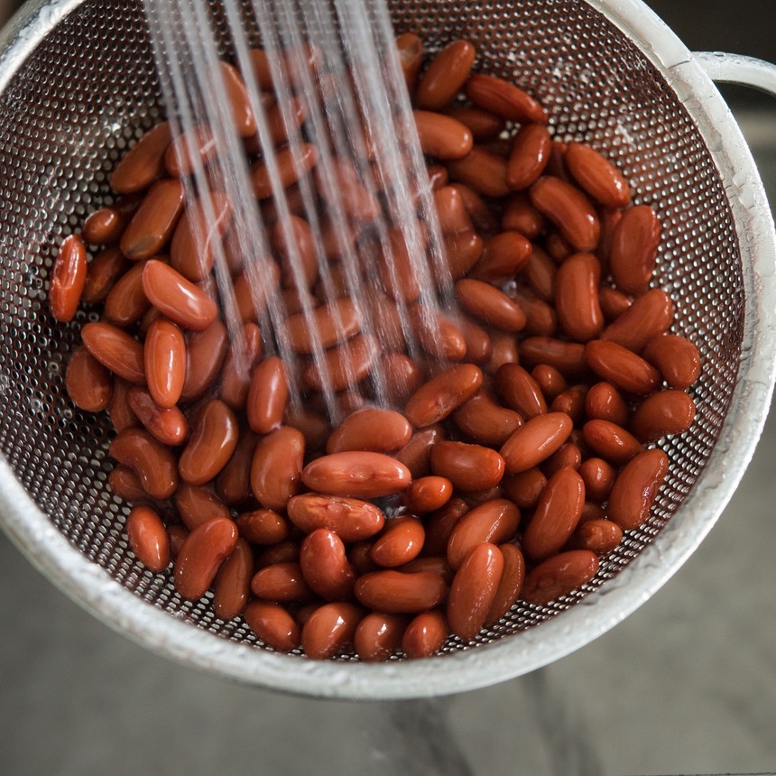 rinse and drain kidney beans