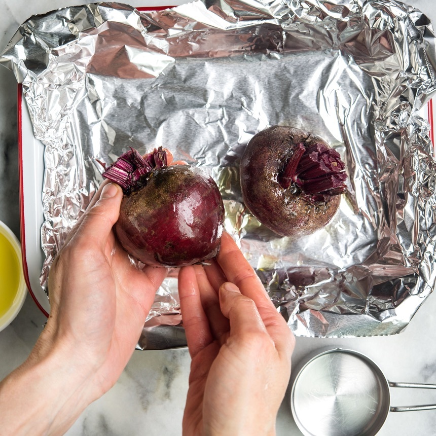 rub beets with oil