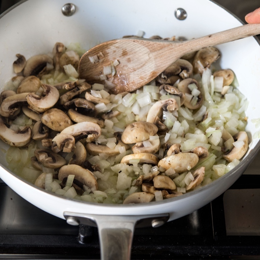 saute onions and mushrooms