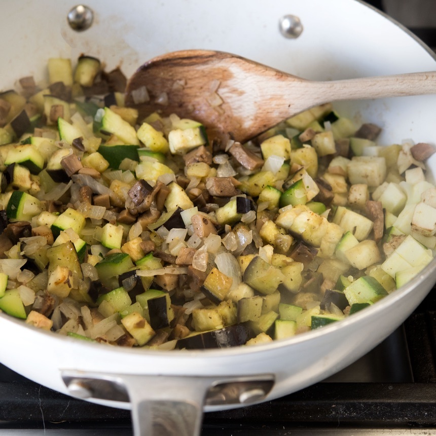 sautee mushrooms onions zucchini