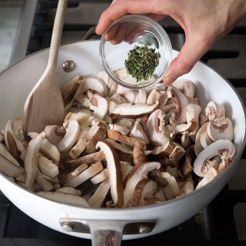 sautee the onions mushrooms