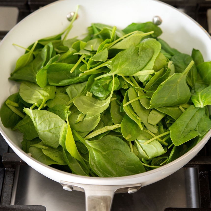 sautee the spinach