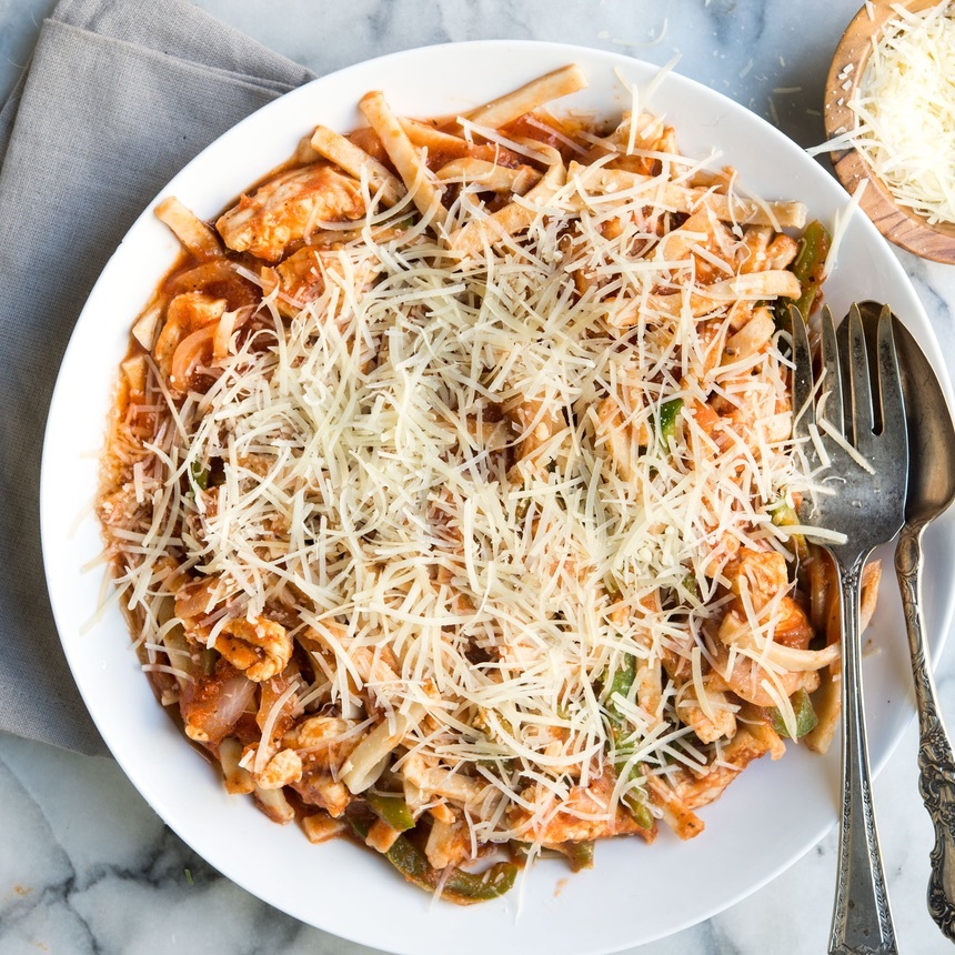 serve the cacciatore