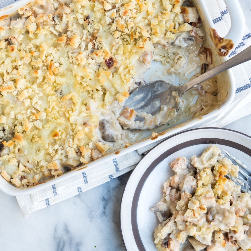 serve the scalloped chicken