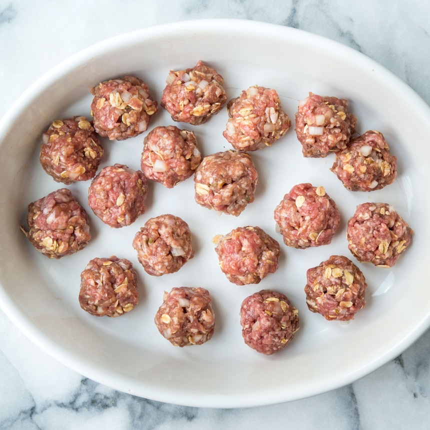 shape beef into balls