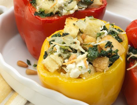 Spinach and Goat Cheese Stuffed Peppers