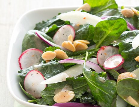 Spinach Kale Radish Salad