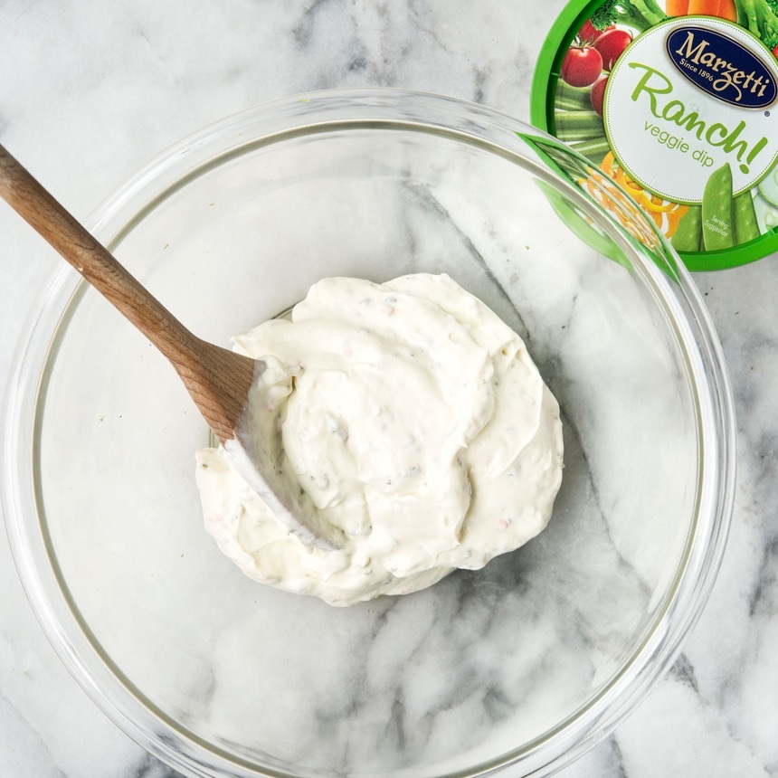 spoon dip into bowl