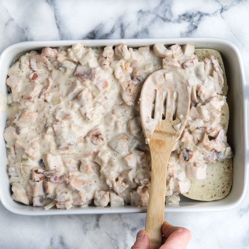 spread mixture on rolls