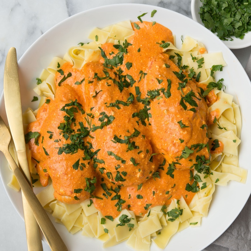 sprinkle chicken with parsley