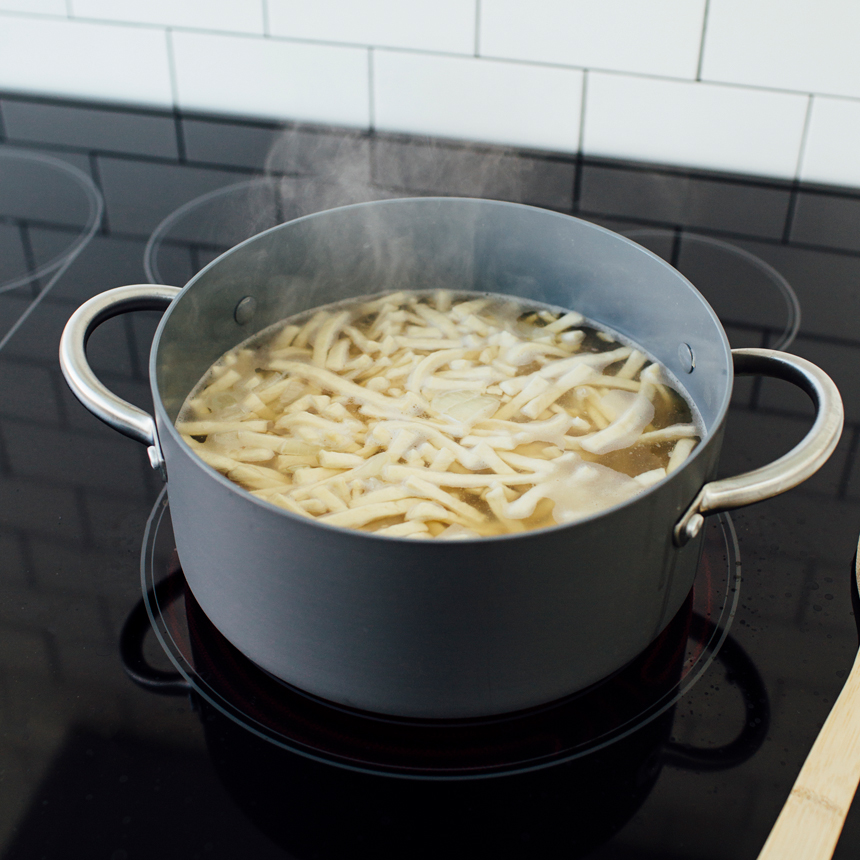step1 boil egg noodles