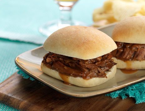 Tangy Slow Cooker Brisket Sandwiches
