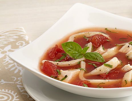 Tomato Basil Chicken Noodle Soup