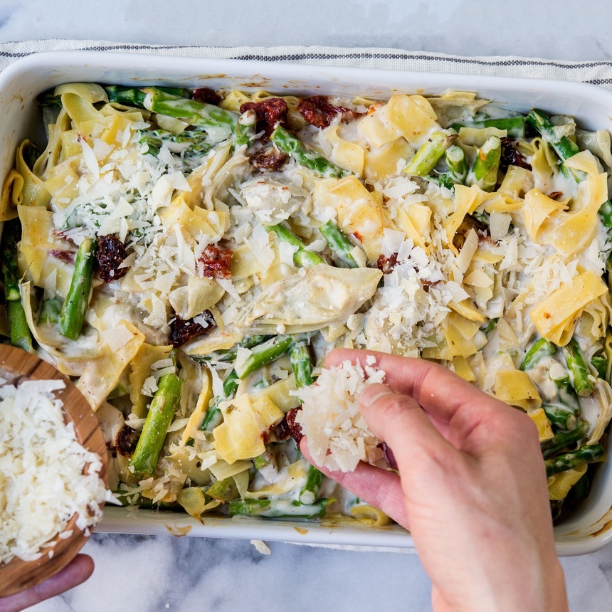 top with shredded cheese