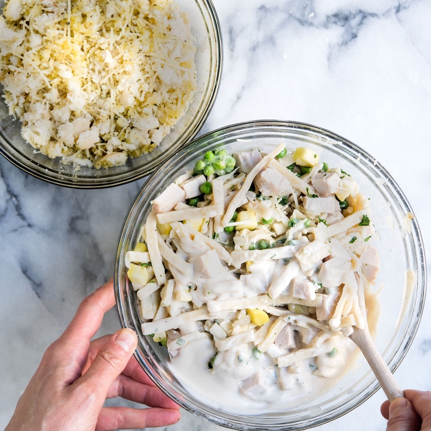 toss ingredients together