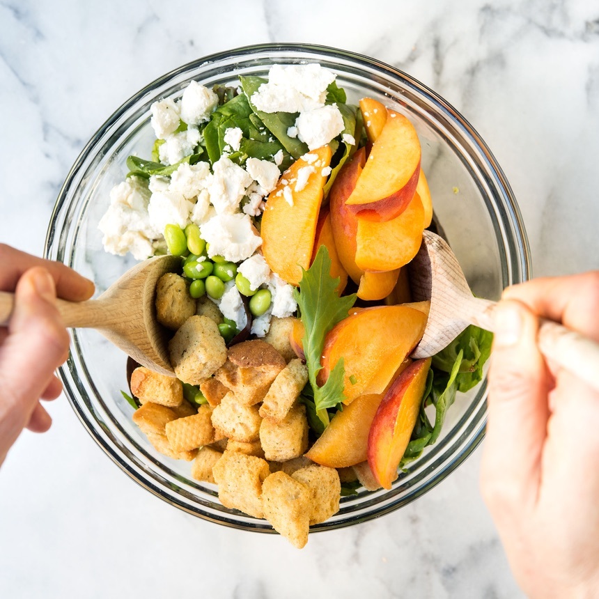 toss the ingredients