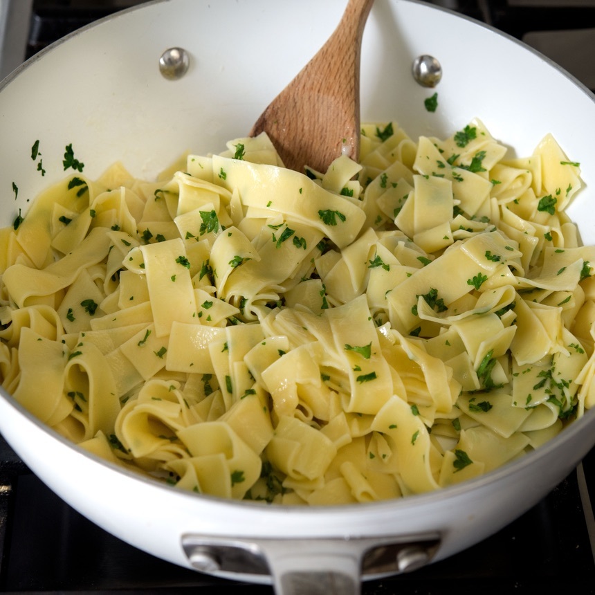 toss the noodles