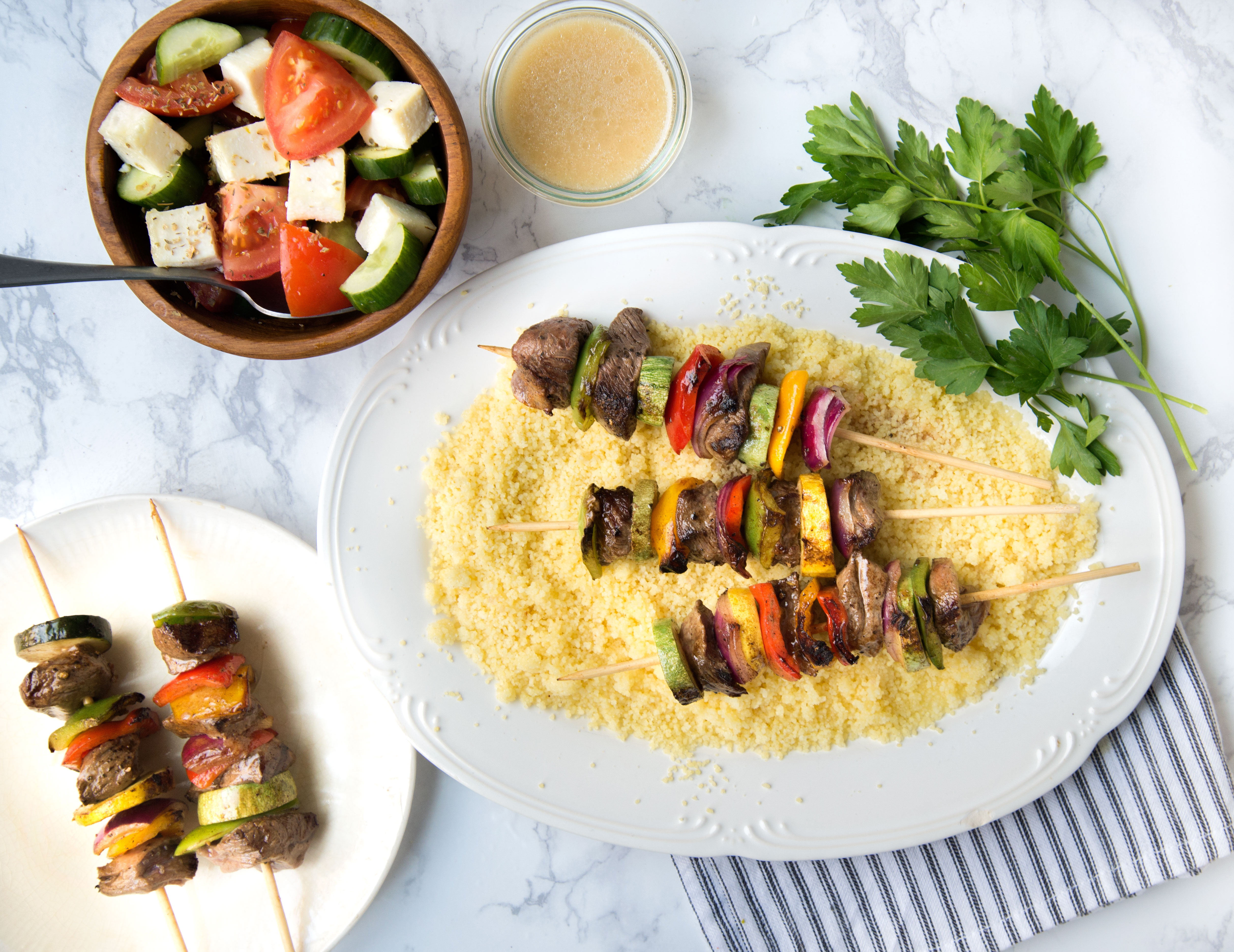 Beef or Lamb and Vegetable Kebab