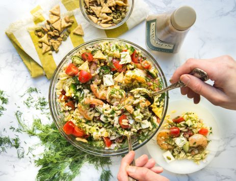 Shrimp Orzo Salad With Dill and Tomatoes