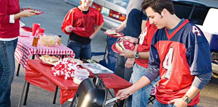 Tailgating before football