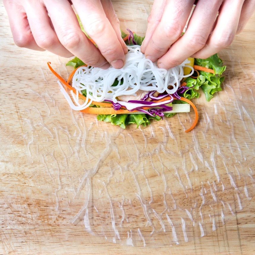 add ingredients to wrapper