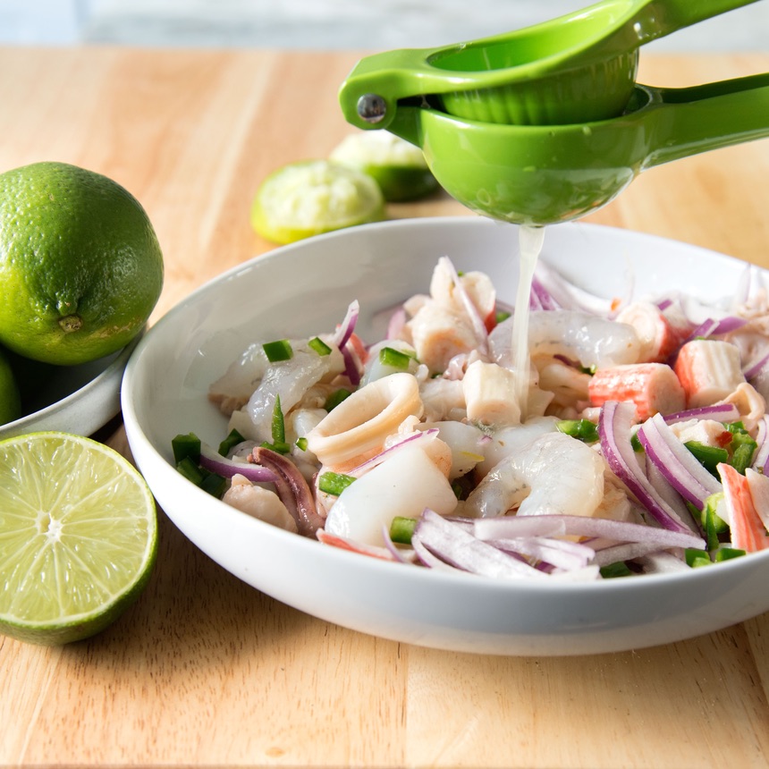 lime on seafood