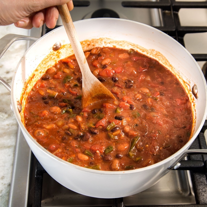 simmer the chili