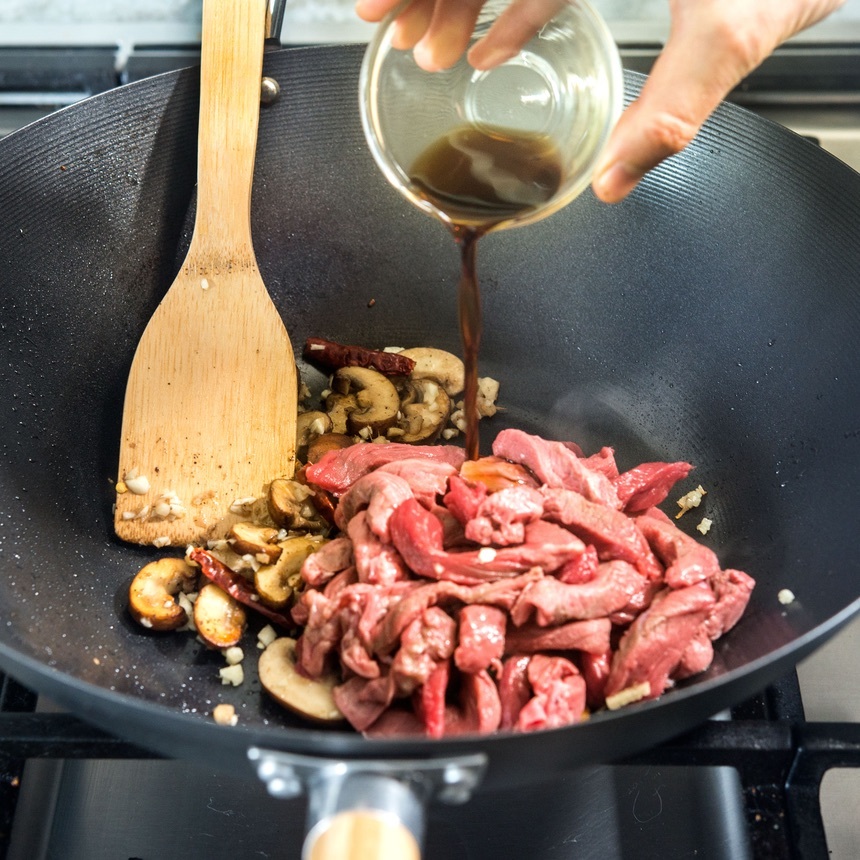 add the meat
