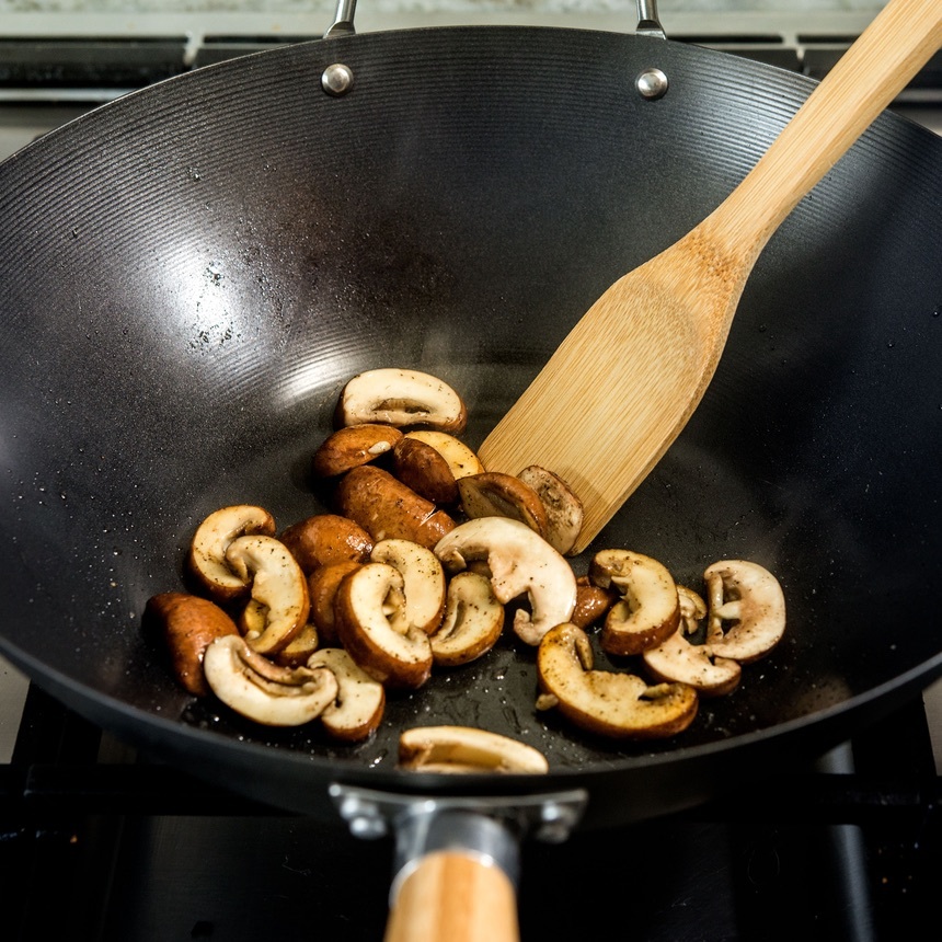add the mushrooms
