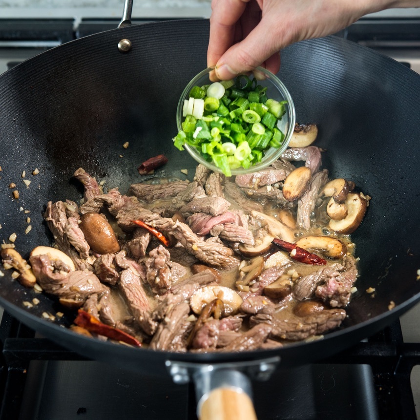 add the scallions