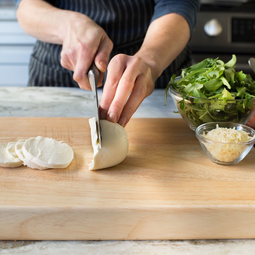 chop the mozzarella