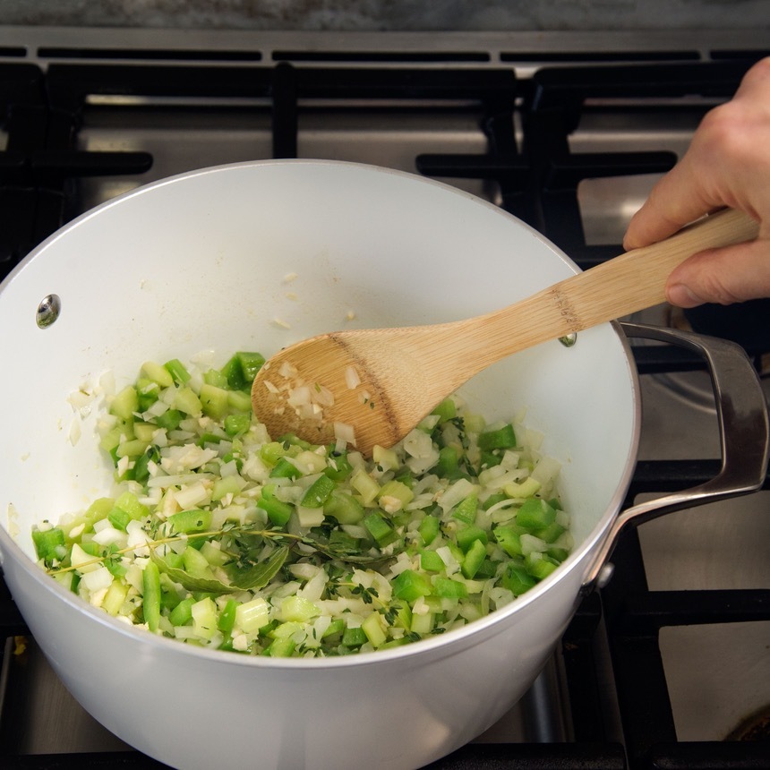 cook the celery onion