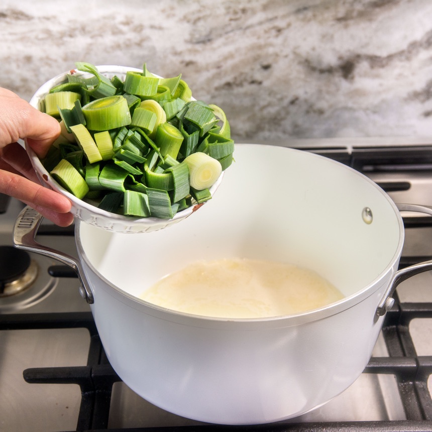 cook the leeks