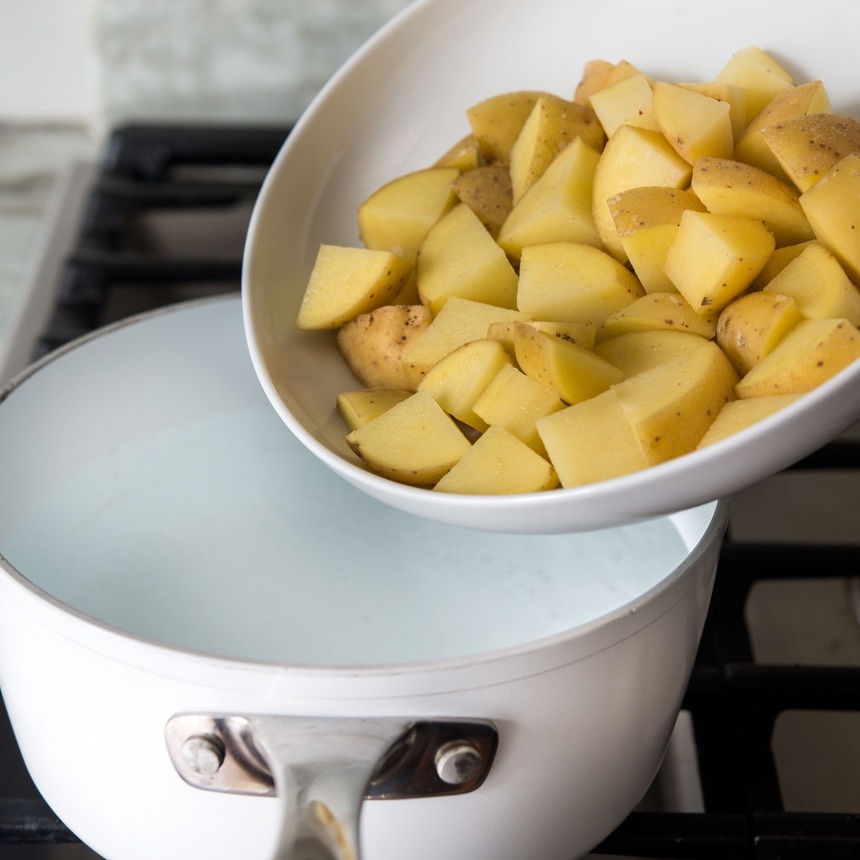 cook the potatoes