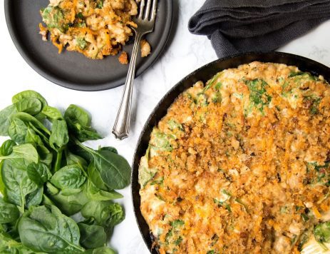 Loaded Mac and Cheese With Spinach