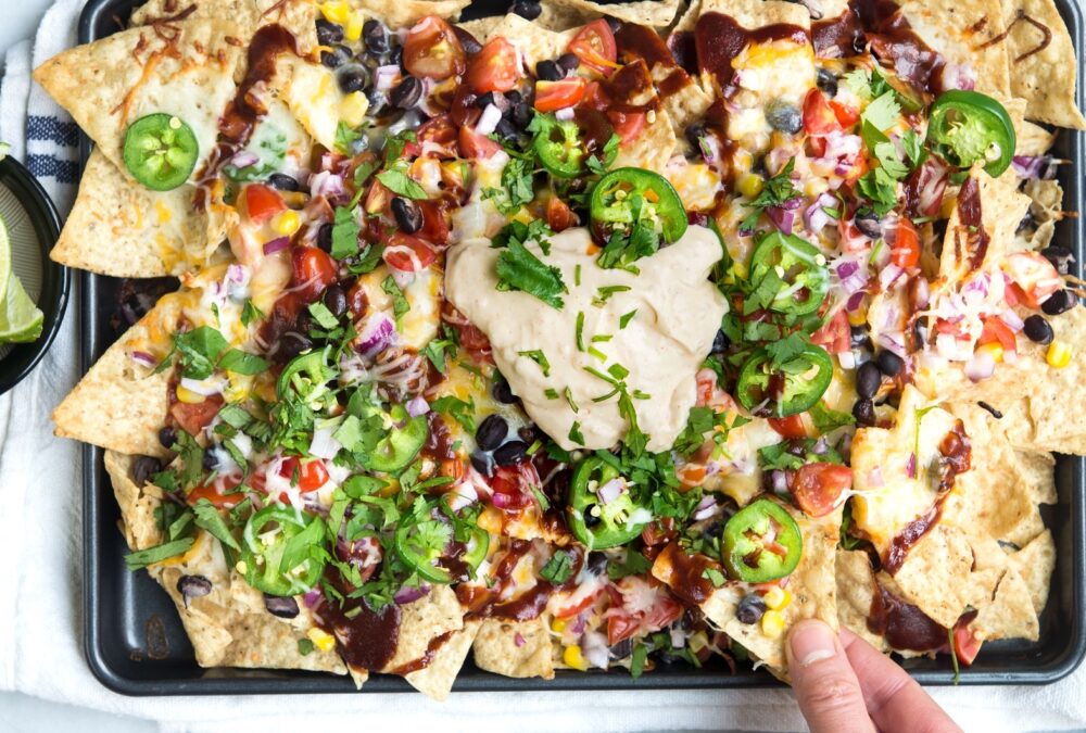 Vegetarian Loaded Nachos Recipe | What's for Dinner