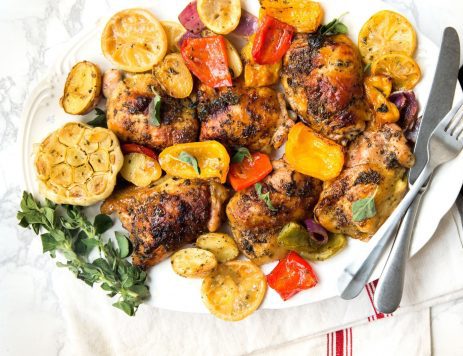 Mediterranean Roast Chicken With Lemon and Oregano