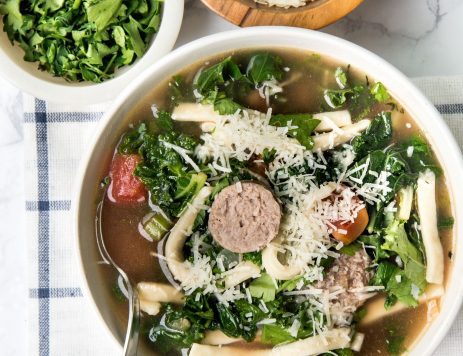 Turkey and Kale Soup With Noodles