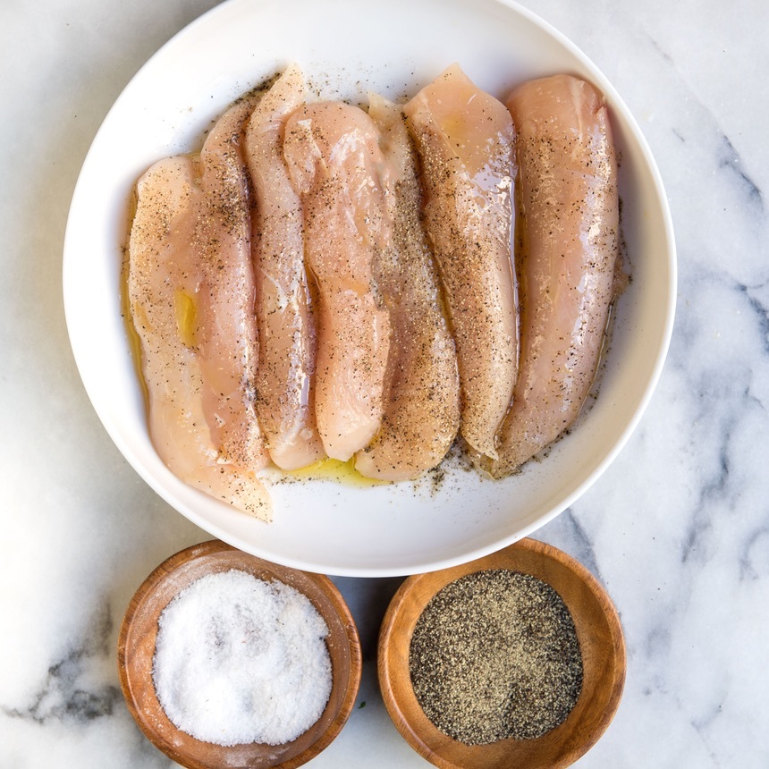rub chicken breasts