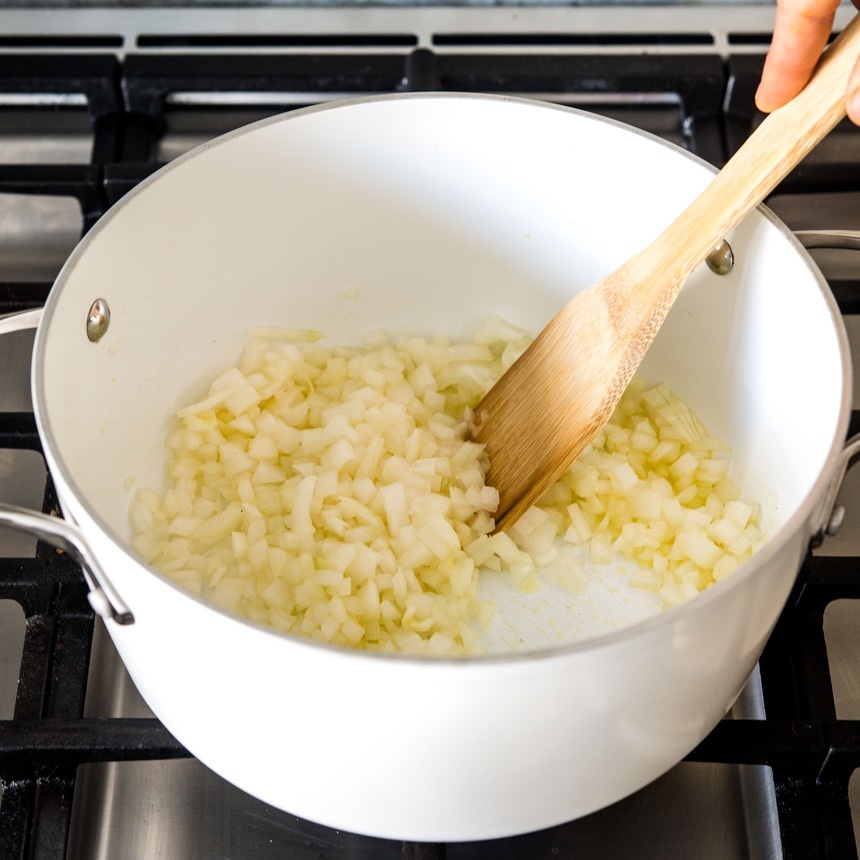 sautee the onion