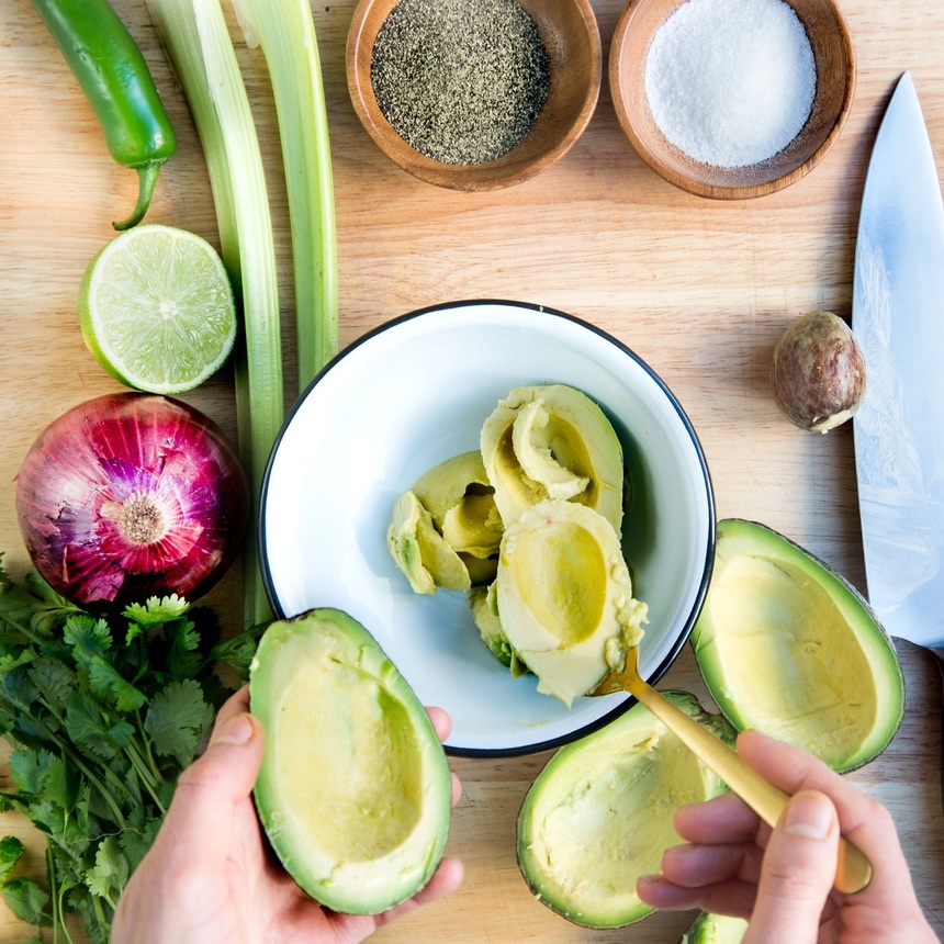 scoop the avocados