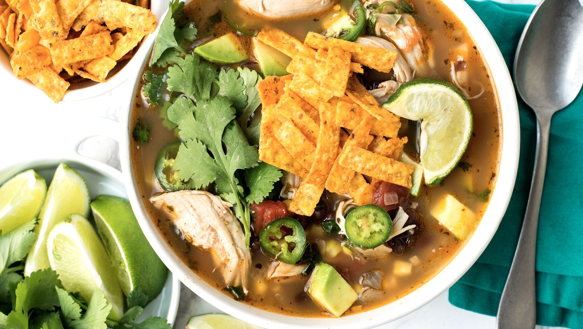 serve with tortilla strips