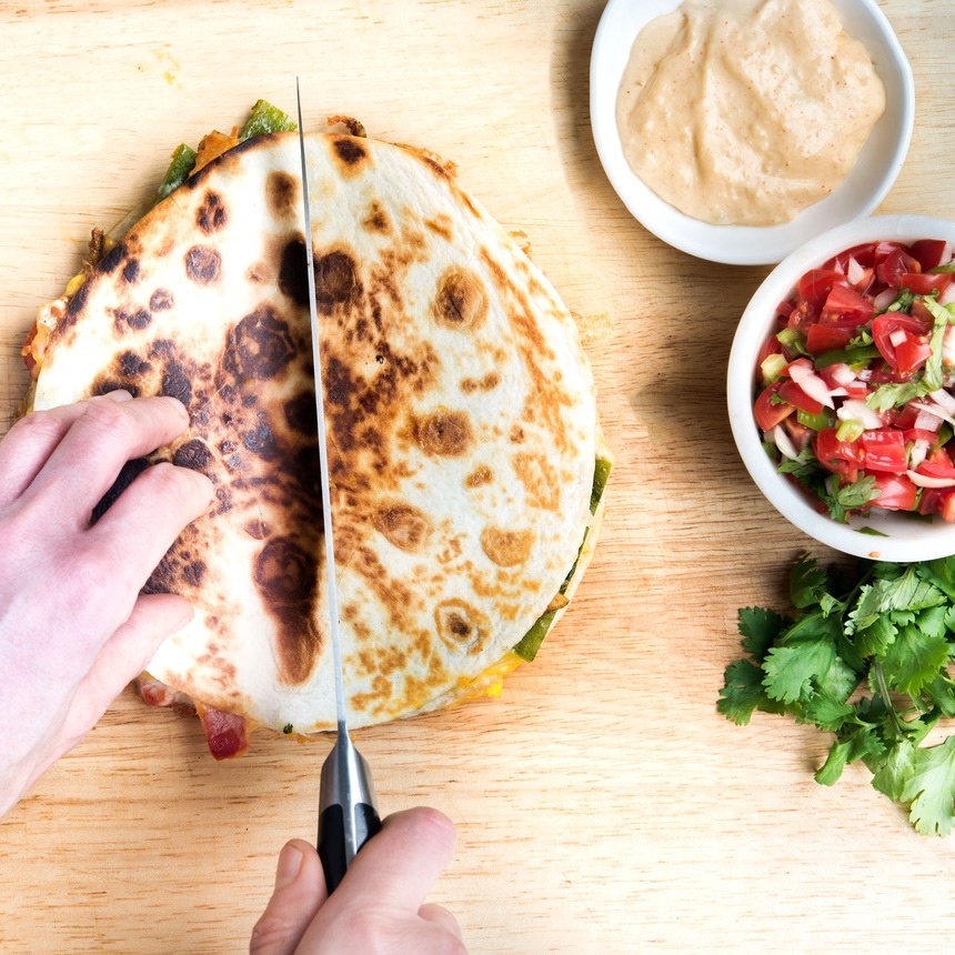 slice the tortillas