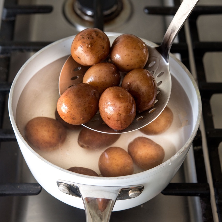 boil the potatoes