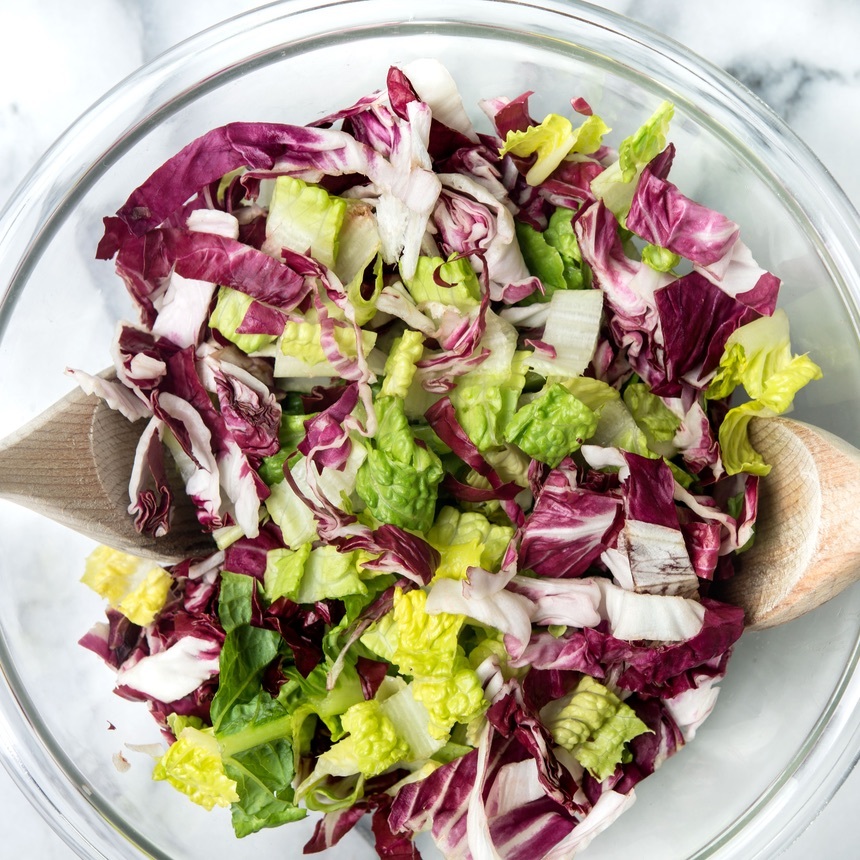 place radicchio in bowl
