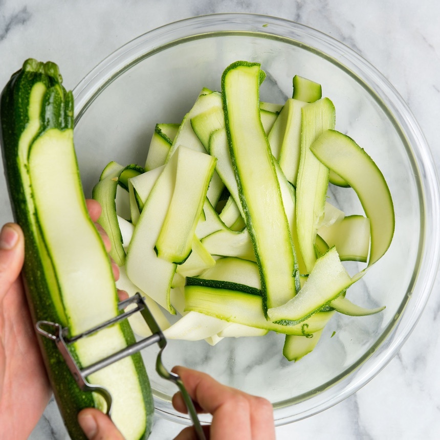 slice the zucchini