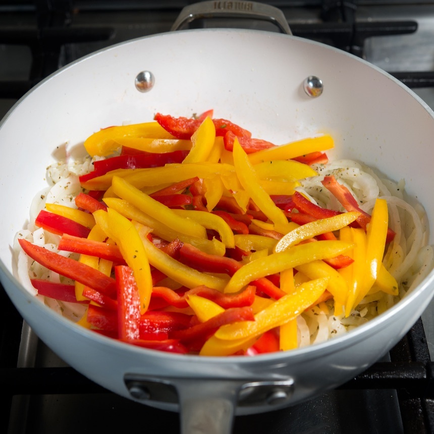 stir in peppers