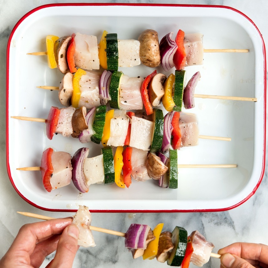thread onto skewers